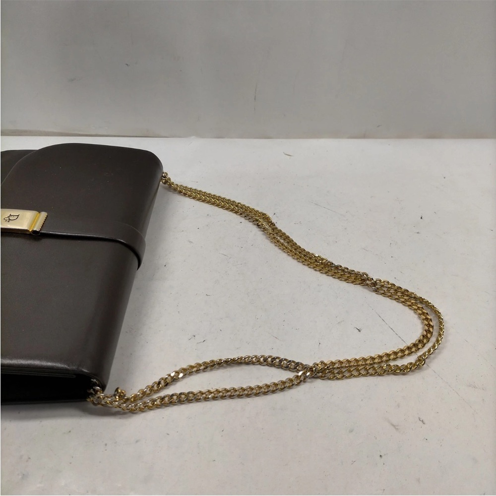 Dior leather shoulder bag brown and gold - Picture 10 of 13